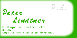 peter lindtner business card